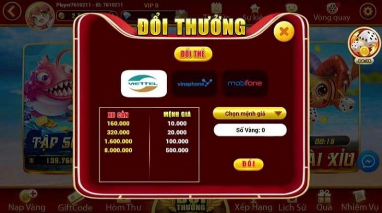 Hướng dẫn cách đổi thưởng tại bancazui