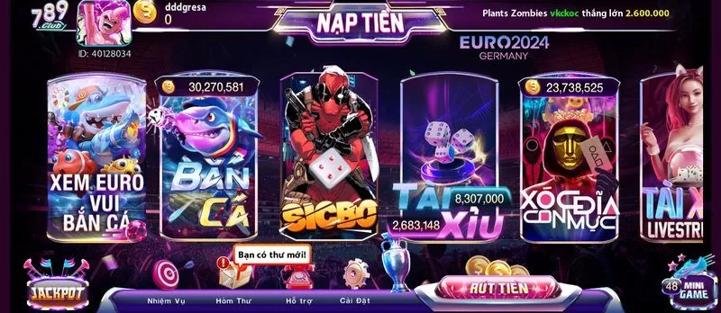 Thiết kế của game bắn cá 789Club bắt mắt, ấn tượng